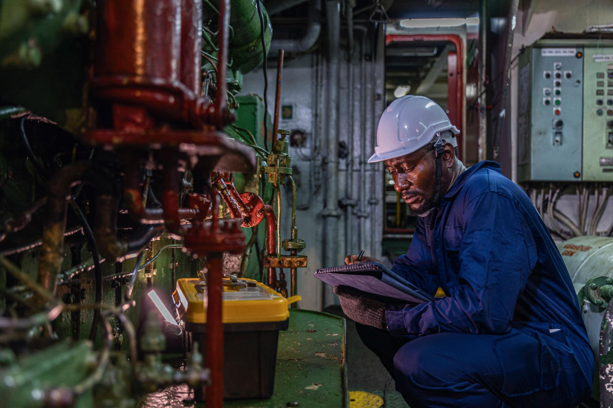 Marine Engineer in Engine Room