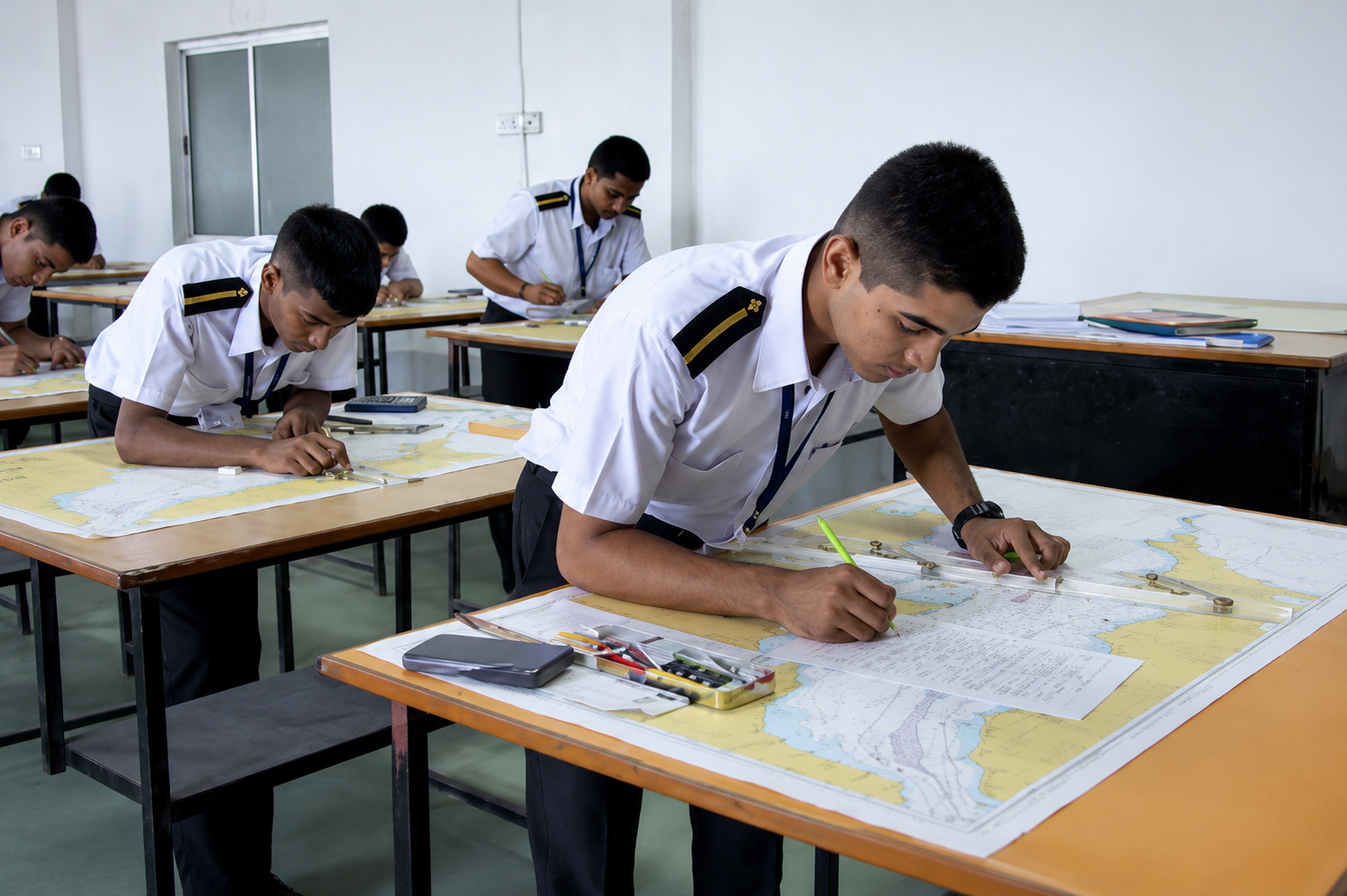 Maritime Cadets in Navigation Classroom
