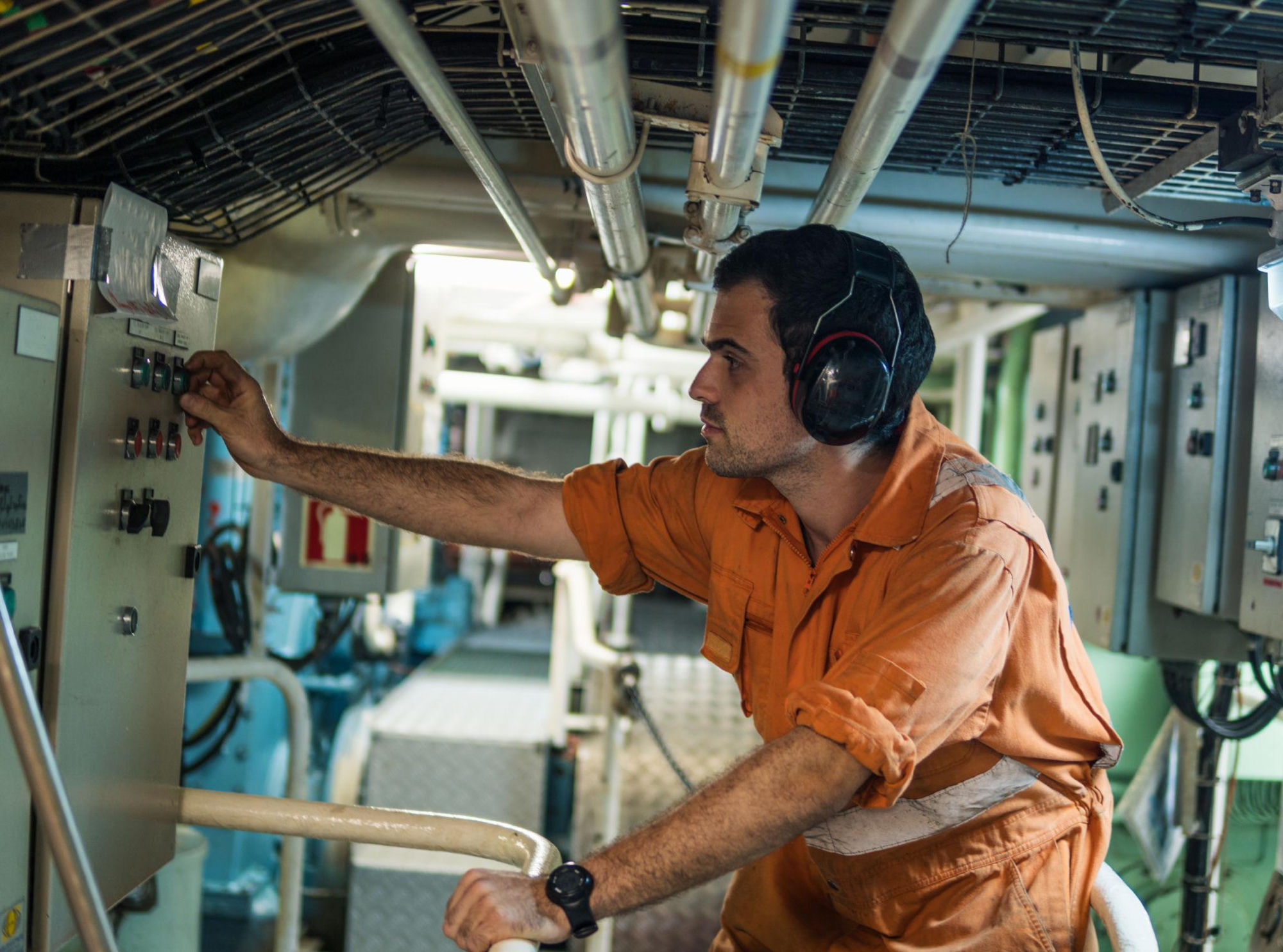 Marine Engineer in Engine Room